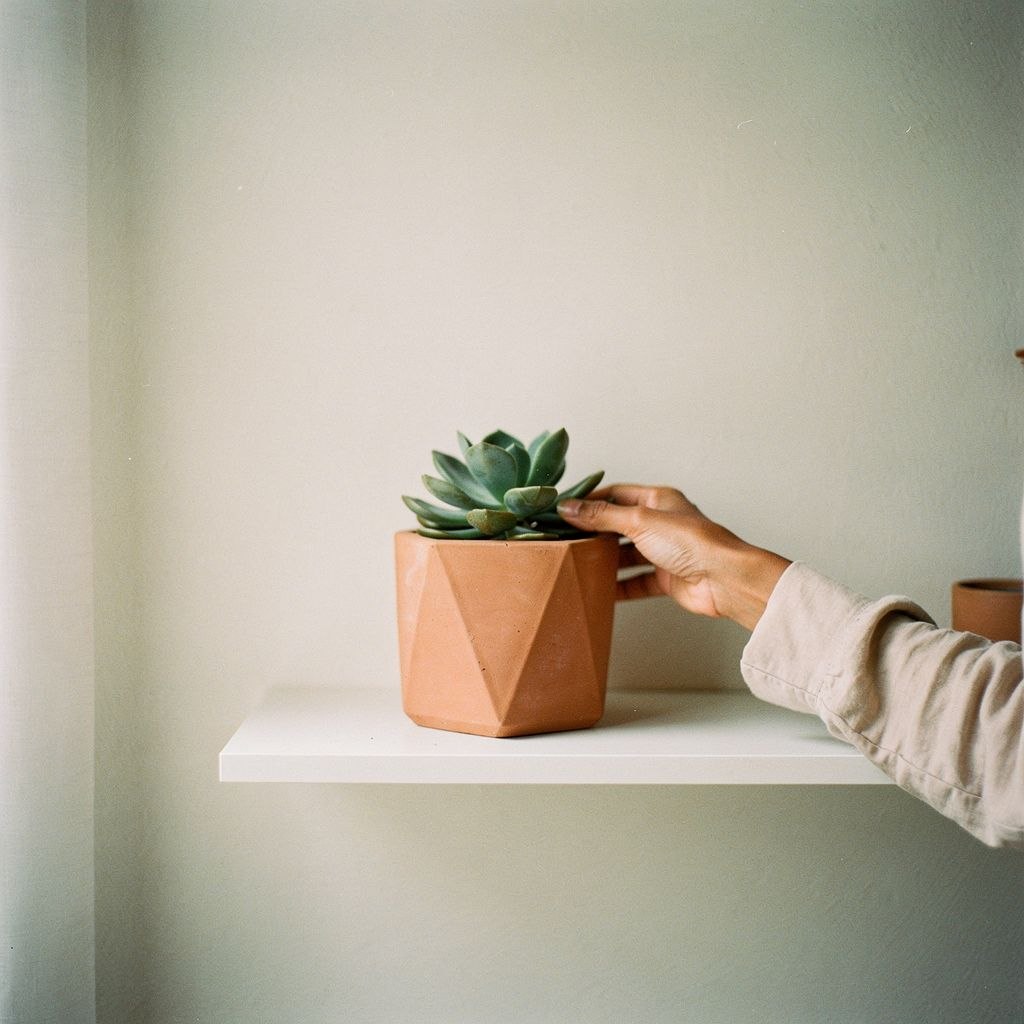 Geometric Terracotta Planter